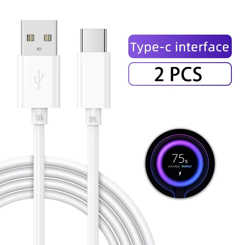 USB Cable Type-C Fast Charging 5A For Xiaomi Mi 10 Ultra Redmi Smart Phone