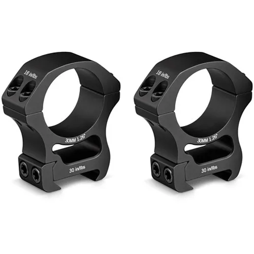 Vortex | Pro Series Riflescope Ring Pair | 30mm | Aluminum | High | Matte Black