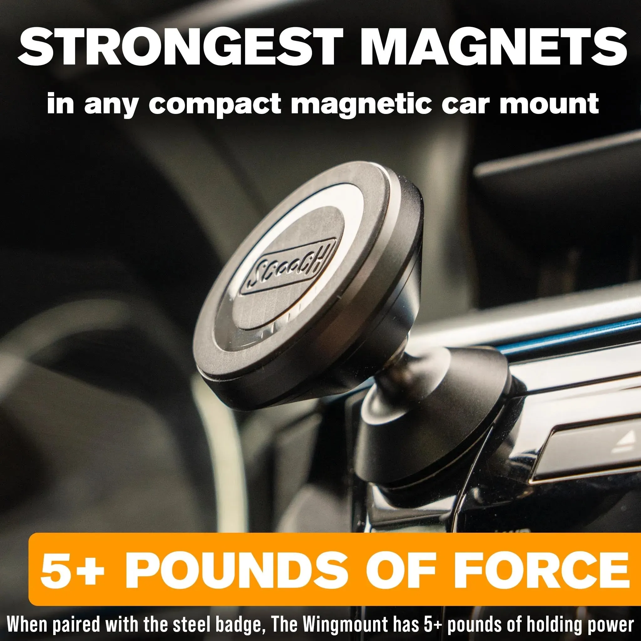 Wingmount - Magnetic Car Mount for Wingman, Wingmate and More