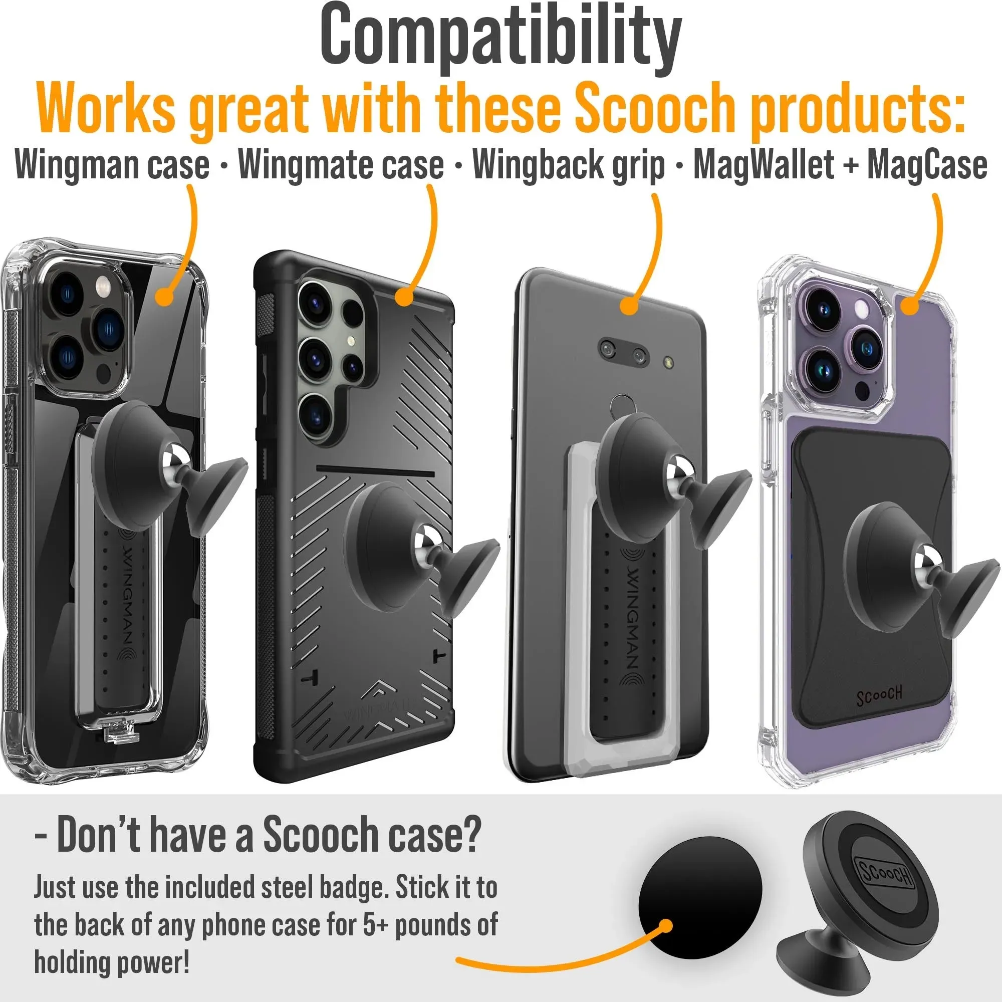 Wingmount - Magnetic Car Mount for Wingman, Wingmate and More