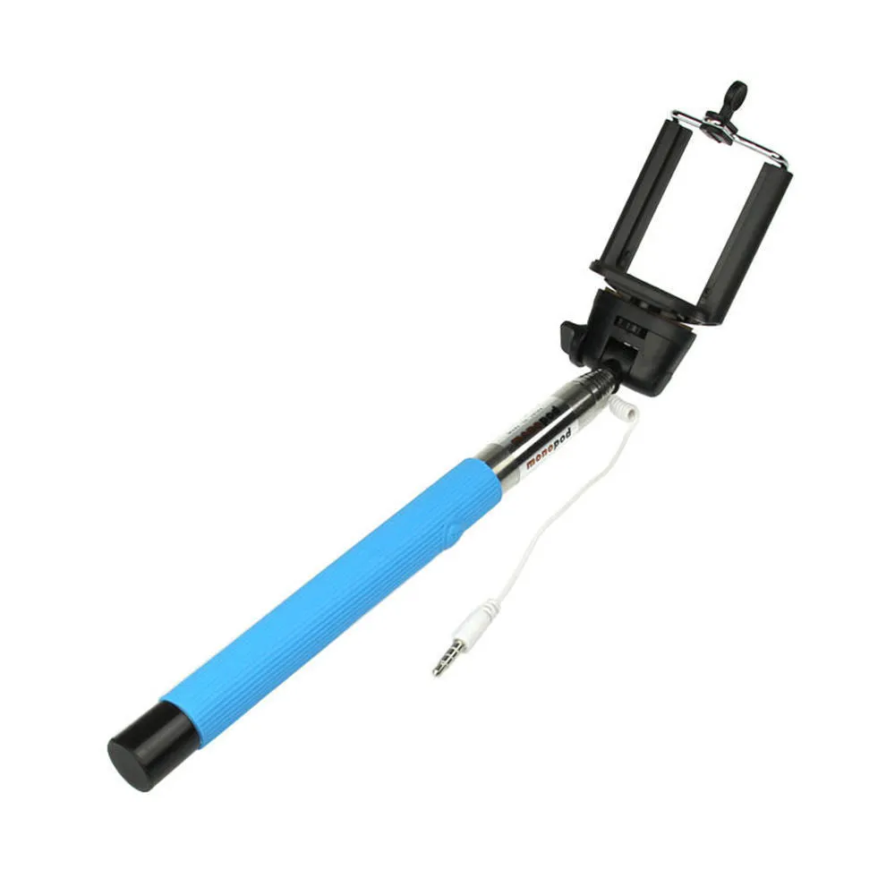 Wired Selfie Sticks Handheld Monopod Built-in Shutter Extendable  Mount Holder Photo For iPhone Samsung Smartphone Phones Camera