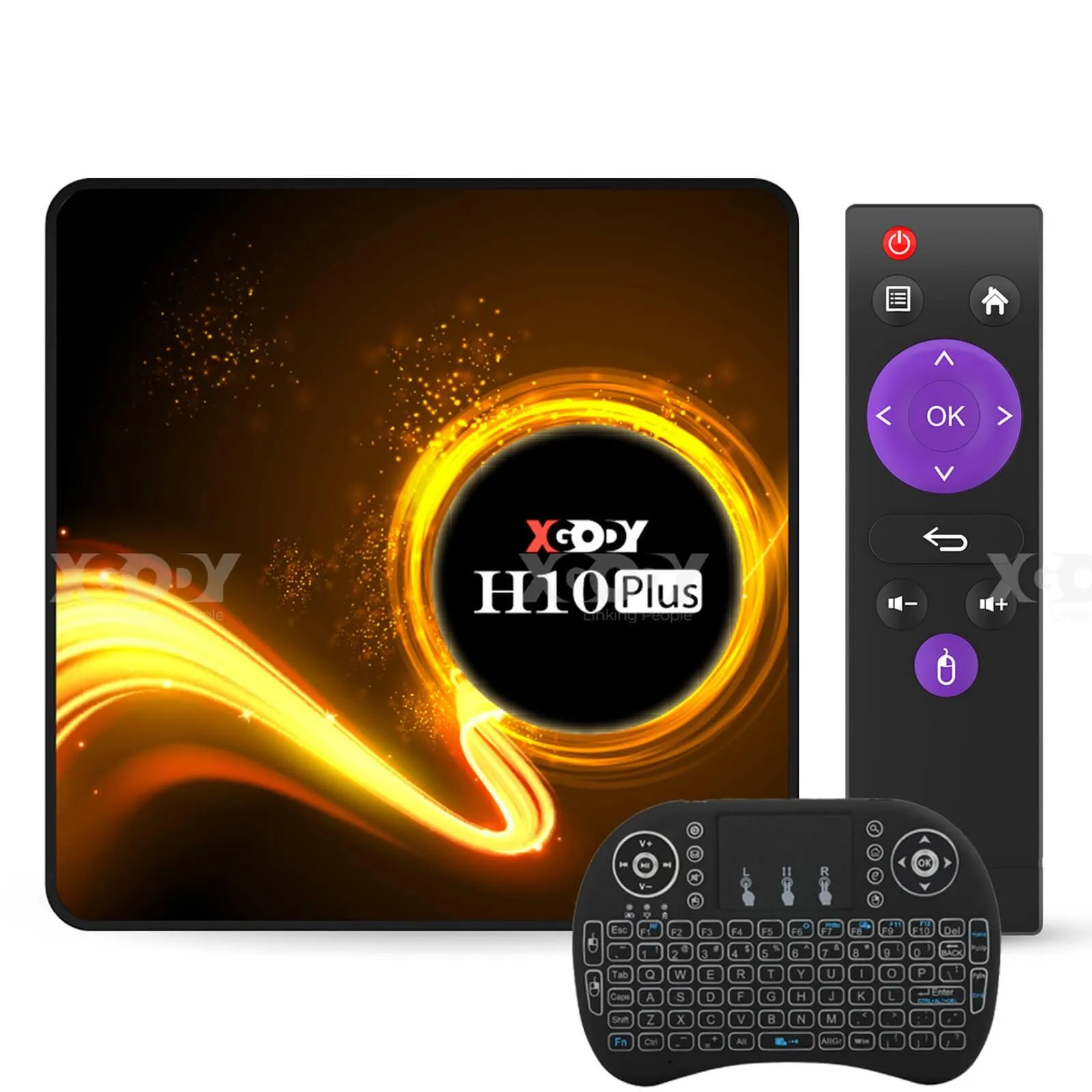 XGODY H10Plus Android 10.0 Quad Core Smart TV BOX Dual Wifi Keyboard Media Player